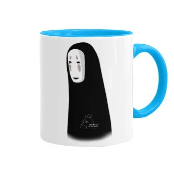 Spirited Away No Face, Mug colored light blue, ceramic, 330ml