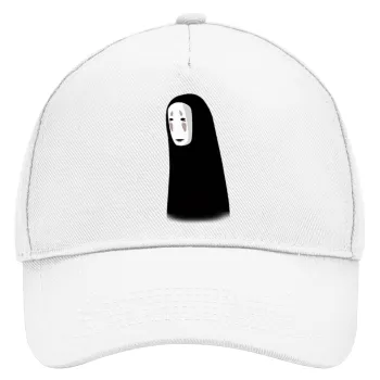 Spirited Away No Face, Adult Baseball Cap, Drill, White (100% COTTON, ADULT, UNISEX, ONE SIZE)