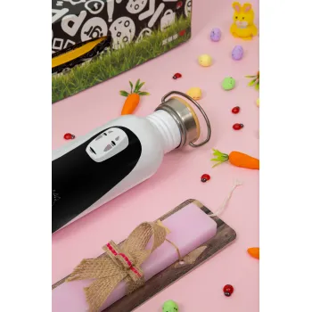 Spirited Away No Face, Πασχαλινή Λαμπάδα με παγούρι μεταλλικό (620ml, stainless steel) & κερί αρωματικό πλακέ (30cm) (ΡΟΖ)