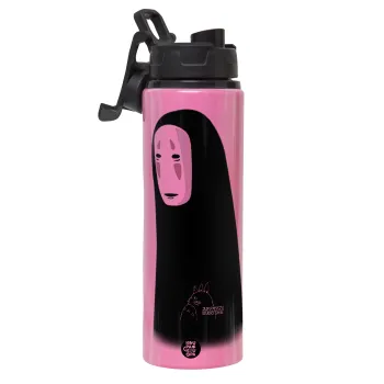 Spirited Away No Face, Μεταλλικό παγούρι νερού με καπάκι ασφαλείας, αλουμινίου 850ml