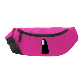 Spirited Away No Face, Unisex τσαντάκι μέσης (μπανάνα) χρώματος ΡΟΖ με 2 τσέπες