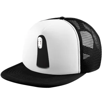 Spirited Away No Face, Καπέλο παιδικό Soft Trucker με Δίχτυ ΜΑΥΡΟ/ΛΕΥΚΟ (POLYESTER, ΠΑΙΔΙΚΟ, ONE SIZE)
