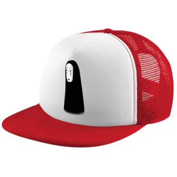 Spirited Away No Face, Καπέλο Ενηλίκων Soft Trucker με Δίχτυ Red/White (POLYESTER, ΕΝΗΛΙΚΩΝ, UNISEX, ONE SIZE)