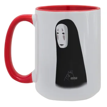Spirited Away No Face, Κούπα Mega 15oz, κεραμική Κόκκινη, 450ml