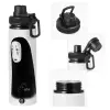 Metal water bottle with safety cap, aluminum 850ml