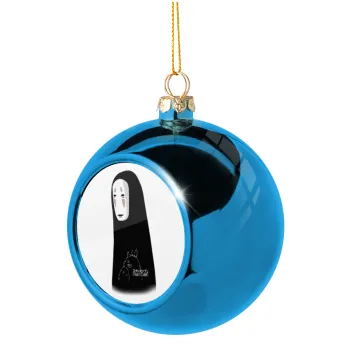 Spirited Away No Face, Blue Christmas tree ball ornament 8cm
