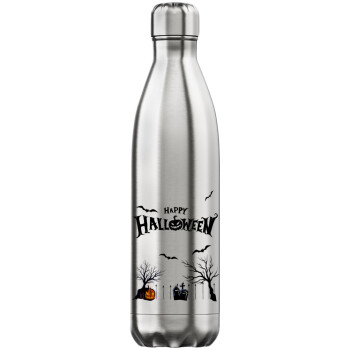 Happy Halloween cemetery, Inox (Stainless steel) hot metal mug, double wall, 750ml
