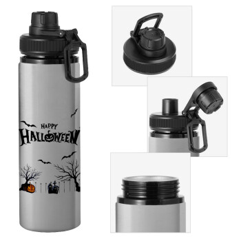 Happy Halloween cemetery, Metallic water bottle with safety cap, 850ml aluminum
