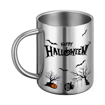 Happy Halloween cemetery, BIG Mug Stainless steel double wall (450ml)