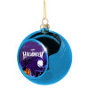 Blue Christmas tree ball ornament 8cm