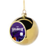 Golden Christmas tree ball ornament 8cm