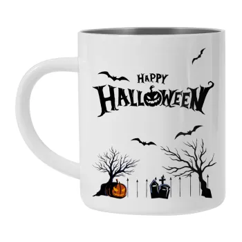 Happy Halloween cemetery, Mug Stainless steel double wall 300ml