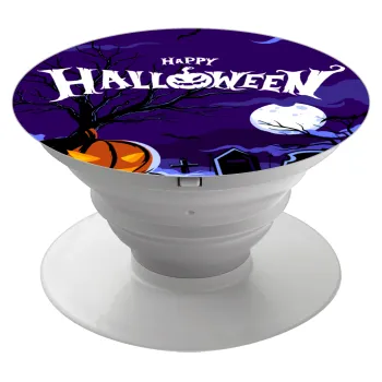 Happy Halloween cemetery, Phone Holders Stand  Λευκό Βάση Στήριξης Κινητού στο Χέρι