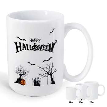 Happy Halloween cemetery, Κούπα Mega, κεραμική, 450ml