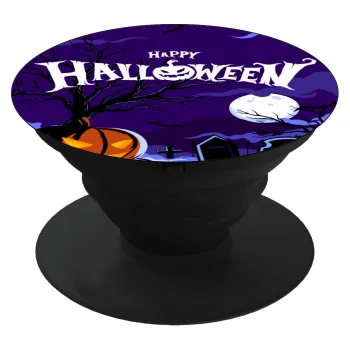 Happy Halloween cemetery, Phone Holders Stand  Μαύρο Βάση Στήριξης Κινητού στο Χέρι
