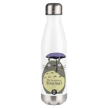 Totoro from My Neighbor Totoro, Metal mug thermos White (Stainless steel), double wall, 500ml