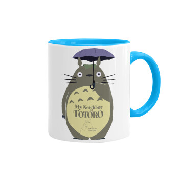Totoro from My Neighbor Totoro, Mug colored light blue, ceramic, 330ml