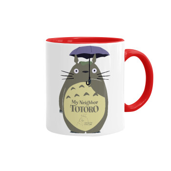 Totoro from My Neighbor Totoro, Mug colored red, ceramic, 330ml