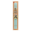 Easter Set, wooden keychain & aromatic flat Easter candle (30cm) (TURQUOISE)