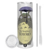 Tumbler stainless steel 600ml, with metal straw & cleaning brush