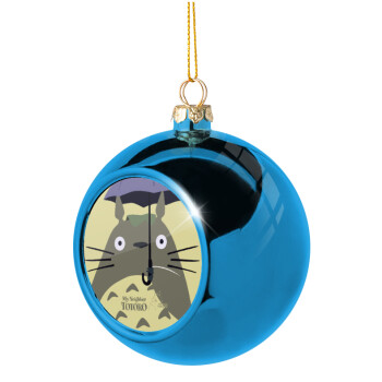 Totoro from My Neighbor Totoro, Χριστουγεννιάτικη μπάλα δένδρου Μπλε 8cm