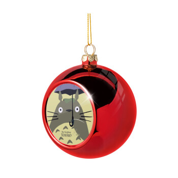 Totoro from My Neighbor Totoro, Χριστουγεννιάτικη μπάλα δένδρου Κόκκινη 8cm