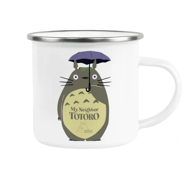 Totoro from My Neighbor Totoro — Metallic enamel cup white 360ml