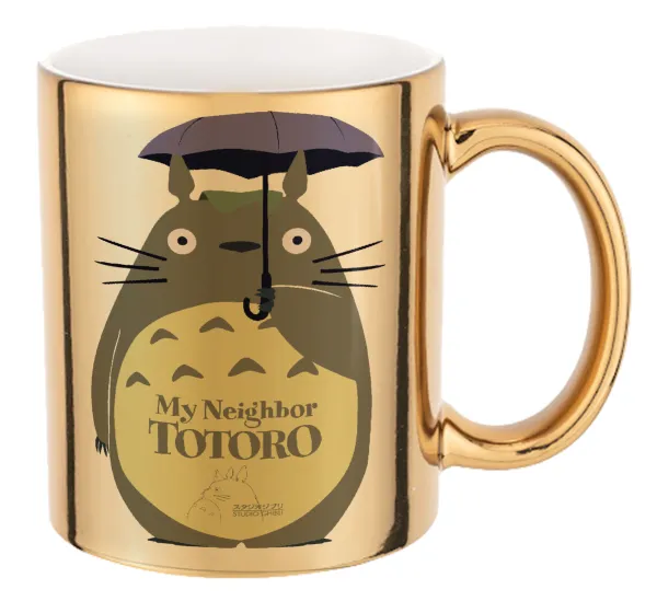 Totoro from My Neighbor Totoro — Mug ceramic, gold mirror, 330ml