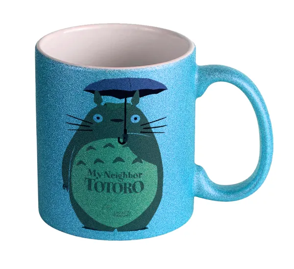 Totoro from My Neighbor Totoro — Κούπα Σιέλ Glitter που γυαλίζει, κεραμική, 330ml