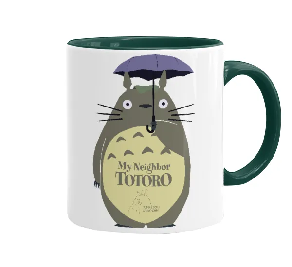 Totoro from My Neighbor Totoro — Κούπα χρωματιστή πράσινη, κεραμική, 330ml