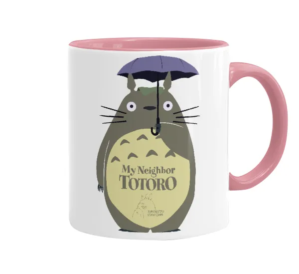 Totoro from My Neighbor Totoro — Κούπα χρωματιστή ροζ, κεραμική, 330ml