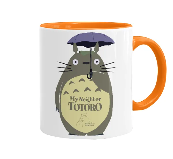 Totoro from My Neighbor Totoro — Κούπα χρωματιστή πορτοκαλί, κεραμική, 330ml