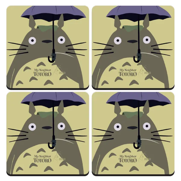 Totoro from My Neighbor Totoro — Σουβέρ ξύλινα τετράγωνα (9cm)