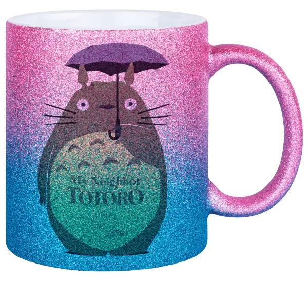 Totoro from My Neighbor Totoro — Κούπα Χρυσή/Μπλε Glitter, κεραμική, 330ml