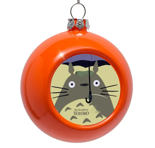 Totoro from My Neighbor Totoro — Στολίδι Χριστουγεννιάτικη μπάλα δένδρου Πορτοκαλί 8cm