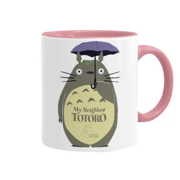 Totoro from My Neighbor Totoro, Κούπα χρωματιστή ροζ, κεραμική, 330ml