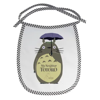 Totoro from My Neighbor Totoro, Σαλιάρα μωρού αλέκιαστη με κορδόνι Μαύρη