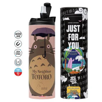 Totoro from My Neighbor Totoro, Tumbler stainless steel PINK 600ml