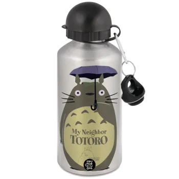 Totoro from My Neighbor Totoro, Μεταλλικό παγούρι νερού, Ασημένιο, αλουμινίου 500ml