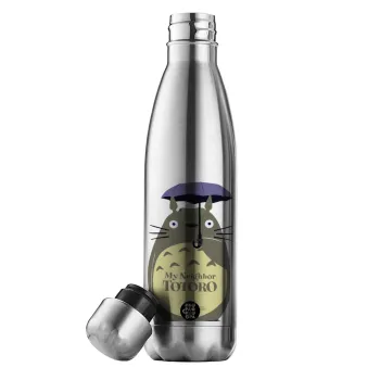 Totoro from My Neighbor Totoro, Μεταλλικό παγούρι θερμός Inox (Stainless steel), διπλού τοιχώματος, 500ml