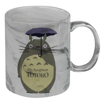 Totoro from My Neighbor Totoro, Mug ceramic marble style, 330ml