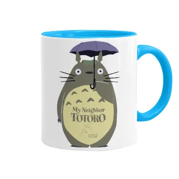 Totoro from My Neighbor Totoro, Mug colored light blue, ceramic, 330ml