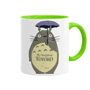 Totoro from My Neighbor Totoro, Mug colored light green, ceramic, 330ml