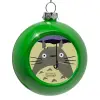 Green Christmas tree ornament bauble 8cm