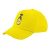 Καπέλο παιδικό Baseball, 100% Βαμβακερό Twill, Κίτρινο (ΒΑΜΒΑΚΕΡΟ, ΠΑΙΔΙΚΟ, UNISEX, ONE SIZE)