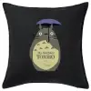 Sofa cushion black 50x50cm includes filling
