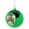 Green Christmas tree ornament ball 8cm