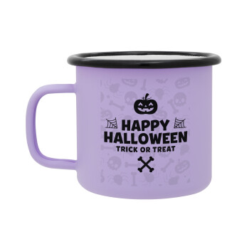 Happy Halloween pumpkin, Κούπα Μεταλλική εμαγιέ ΜΑΤ Light Pastel Purple 360ml
