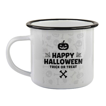 Happy Halloween pumpkin, Κούπα εμαγιέ με μαύρο χείλος 360ml