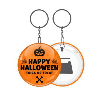 Happy Halloween pumpkin, Μπρελόκ μεταλλικό 5cm με ανοιχτήρι